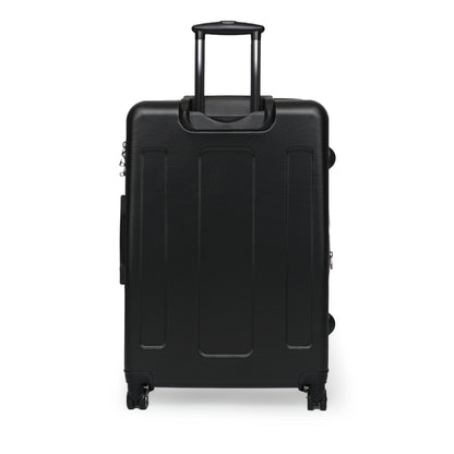 Colorful Cityscape Suitcase - Travel in Style with Vintage Phone Booth Design